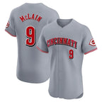 Silnrao C.Reds #9 Matt McLain Player Gray Limited Elite Home Stitched Jerseys