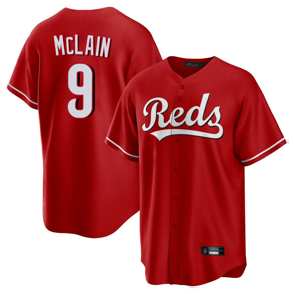 Silnrao C.Reds #9 Matt McLain Player Red Home Game Stitched Jerseys