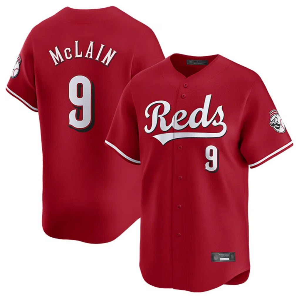 Silnrao C.Reds #9 Matt McLain Player Red Home Limited Stitched Jerseys
