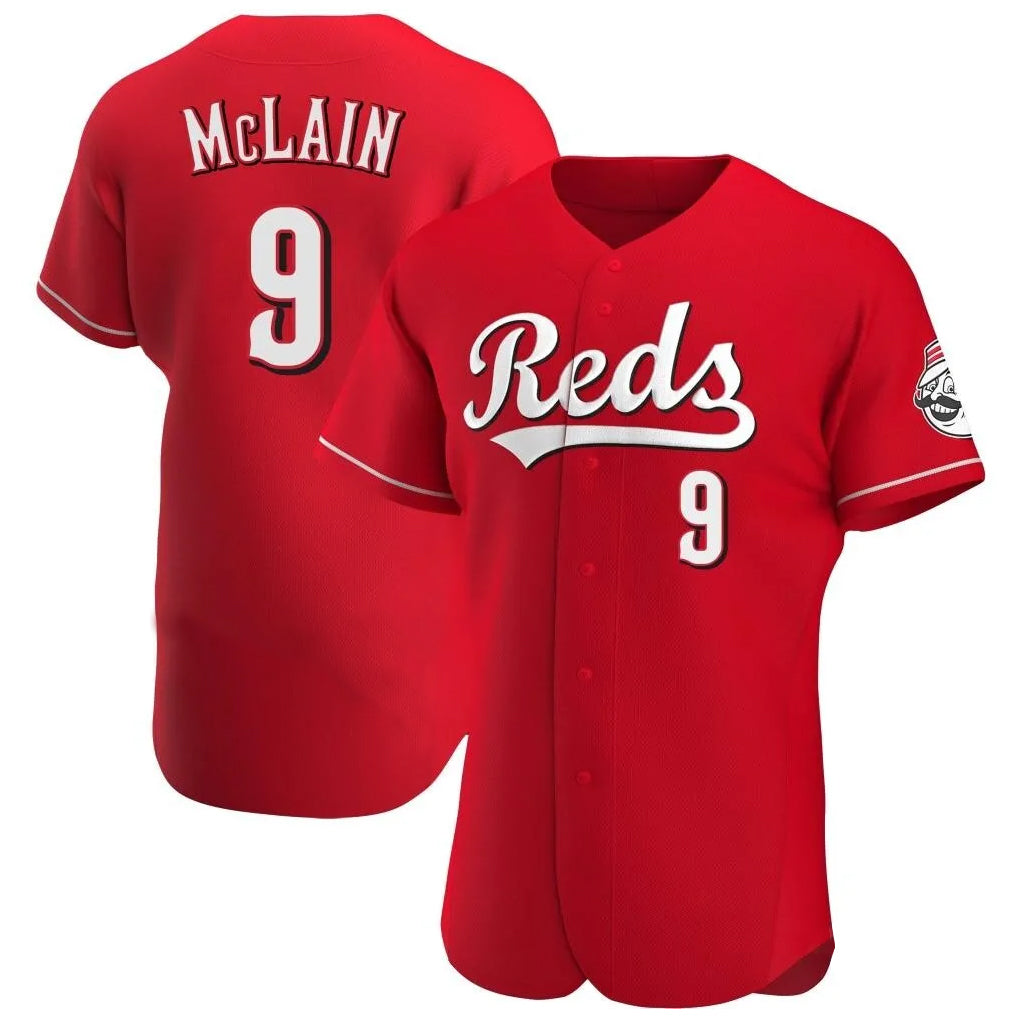 Silnrao C.Reds #9 Matt McLain Player Red Limited Elite Home Stitched Jerseys