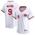 Silnrao C.Reds #9 Matt McLain Player White Cooperstown Collection Limited T-shirt Home Stitched Jerseys