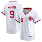 Silnrao C.Reds #9 Matt McLain Player White Cooperstown Collection Limited T-shirt Home Stitched Jerseys