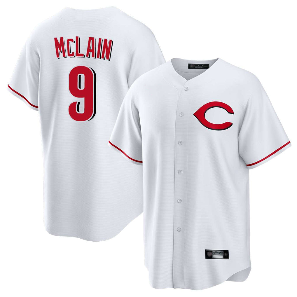Silnrao C.Reds #9 Matt McLain Player White Home Game Stitched Jerseys