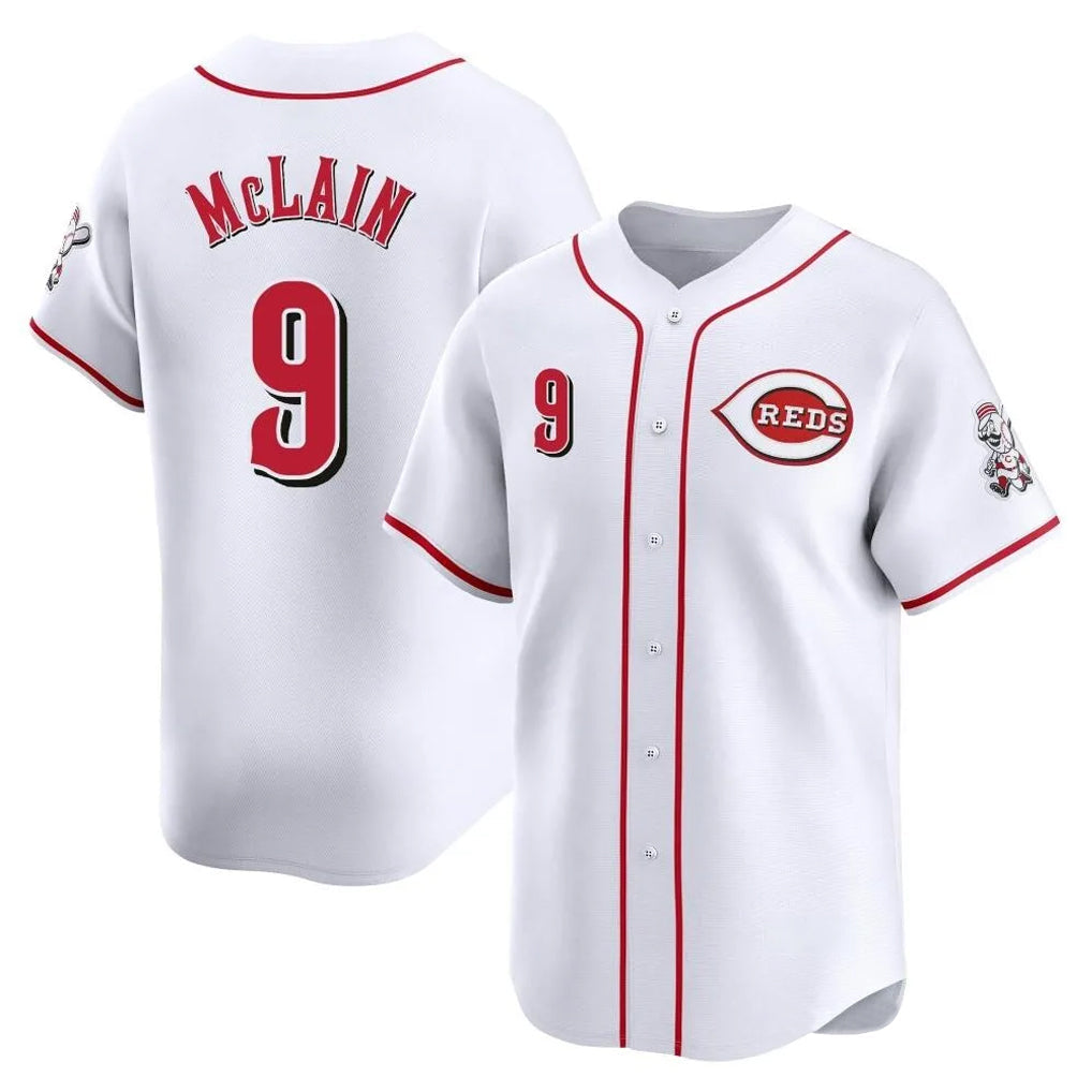 Silnrao C.Reds #9 Matt McLain Player White Home Limited Stitched Jerseys