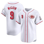 Silnrao C.Reds #9 Matt McLain Player White Home Limited Stitched Jerseys