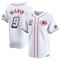 Silnrao C.Reds #9 Matt McLain Player White Speedway Classic Home Limited Stitched Jerseys