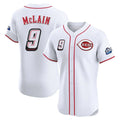 Silnrao C.Reds #9 Matt McLain Player White Speedway Classic Limited Elite Home Stitched Jerseys