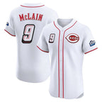 Silnrao C.Reds #9 Matt McLain Player White Speedway Classic Limited Elite Home Stitched Jerseys