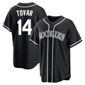 Silnrao  C.Rockies  #14 Ezequiel Tovar Player Black Fashion Out Home Game Stitched Jerseys