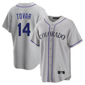 Silnrao C.Rockies #14 Ezequiel Tovar Player Gray Game Home Stitched Jerseys