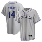 Silnrao C.Rockies #14 Ezequiel Tovar Player Gray Game Home Stitched Jerseys