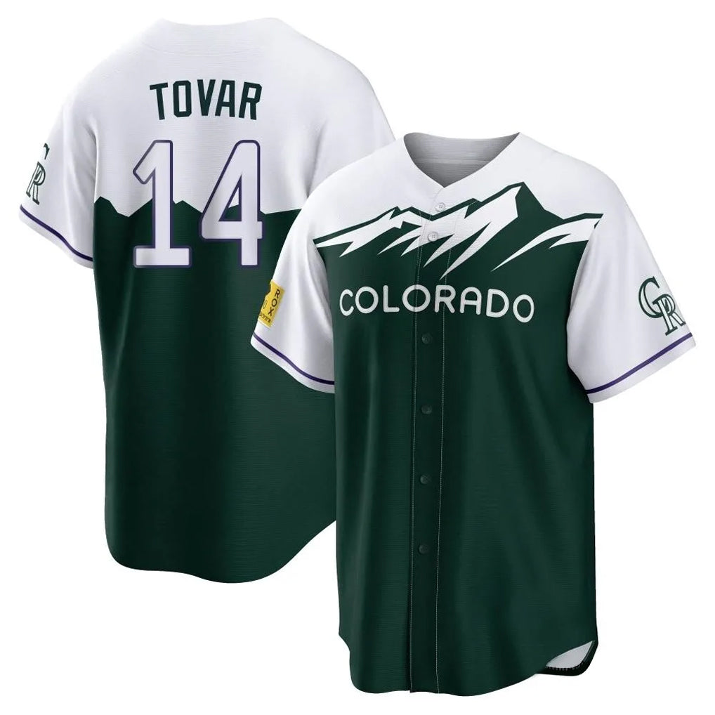 Silnrao C.Rockies #14 Ezequiel Tovar Player Green City Connect Home Game Stitched Jerseys