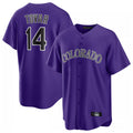 Silnrao C.Rockies #14 Ezequiel Tovar Player Purple Game Home Stitched Jerseys