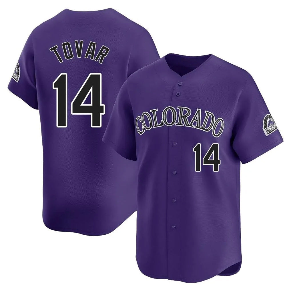 Silnrao C.Rockies #14 Ezequiel Tovar Player Purple Limited Home Stitched Jerseys