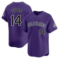 Silnrao C.Rockies #14 Ezequiel Tovar Player Purple Limited Home Stitched Jerseys
