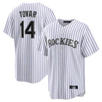 Silnrao C.Rockies #14 Ezequiel Tovar Player White Game Home Stitched Jerseys