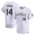 Silnrao C.Rockies #14 Ezequiel Tovar Player White Limited Home Stitched Jerseys