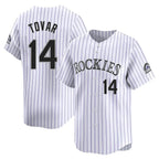 Silnrao C.Rockies #14 Ezequiel Tovar Player White Limited Home Stitched Jerseys