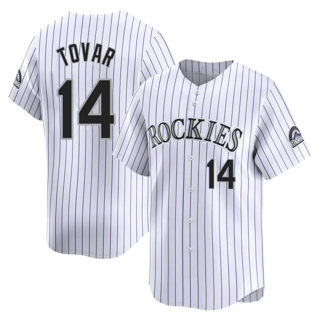Silnrao C.Rockies #14 Ezequiel Tovar Player White Limited Home Stitched Jerseys