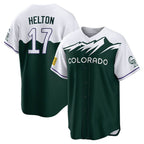 Silnrao  C.Rockies #17 Todd Helton Player Green City Connect Home Game Stitched Jerseys
