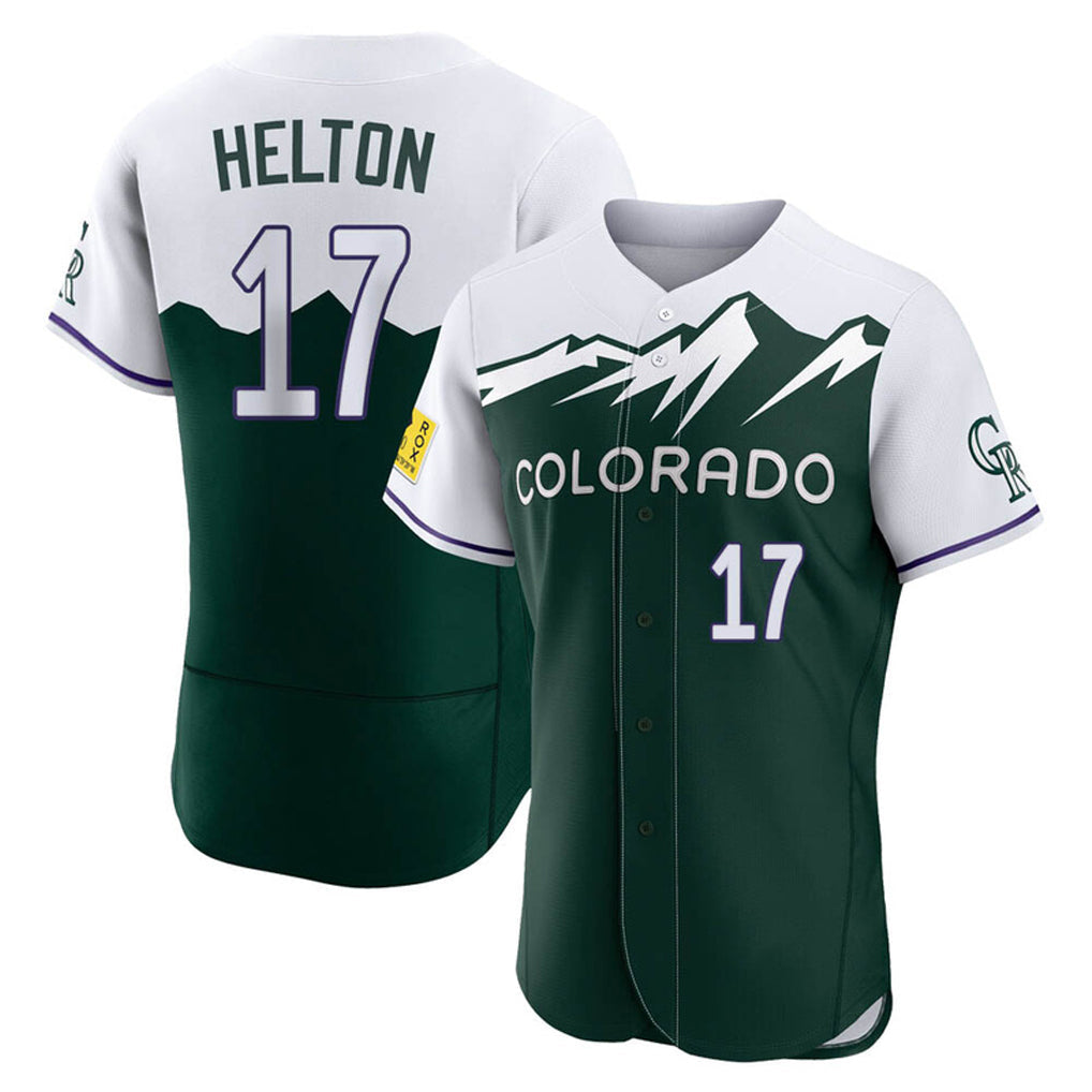 Silnrao  C.Rockies #17 Todd Helton Player Green City Connect Limited Elite Home Stitched Jerseys