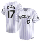 Silnrao  C.Rockies #17 Todd Helton Player White Limited Home Stitched Jerseys
