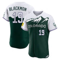 Silnrao  C.Rockies #19 Charlie Blackmon Player Green City Connect Limited Elite Home Stitched Jerseys