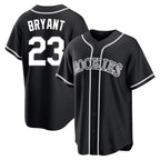 Silnrao  C.Rockies #23 Kris Bryant Player Black Fashion Out Home Game Stitched Jerseys
