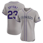 Silnrao  C.Rockies #23 Kris Bryant Player Gray Limited Elite Home Stitched Jerseys
