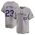 Silnrao  C.Rockies #23 Kris Bryant Player Gray Limited Home Stitched Jerseys