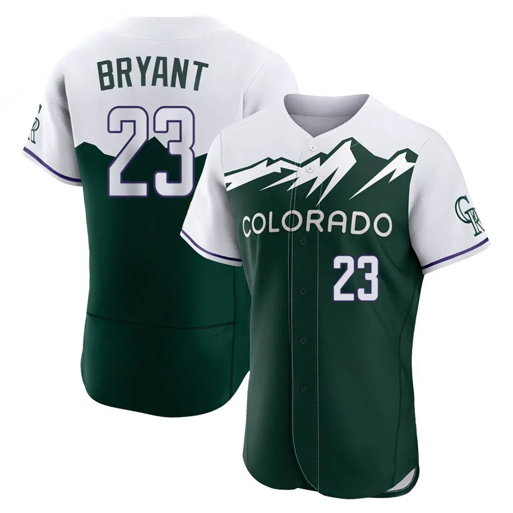 Silnrao  C.Rockies #23 Kris Bryant Player Green City Connect Limited Elite Home Stitched Jerseys