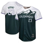 Silnrao  C.Rockies #23 Kris Bryant Player Green City Connect Limited Home Game Stitched Jerseys