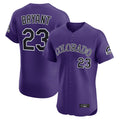 Silnrao  C.Rockies #23 Kris Bryant Player Purple Limited Elite Home Stitched Jerseys