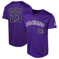 Silnrao  C.Rockies #23 Kris Bryant Player Purple Limited Home Game Stitched Jerseys