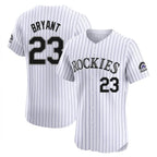 Silnrao  C.Rockies #23 Kris Bryant Player White Limited Elite Home Stitched Jerseys
