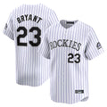 Silnrao  C.Rockies #23 Kris Bryant Player White Limited Home Stitched Jerseys