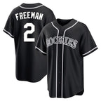 Silnrao C.Rockies #2 Tyler Freeman Player Black Fashion Out Home Game Stitched Jerseys