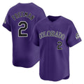 Silnrao C.Rockies #2 Tyler Freeman Player Purple Limited Home Stitched Jerseys