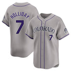 Silnrao C.Rockies #7 Matt Holliday Player Gray Limited Home Stitched Jerseys