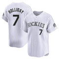 Silnrao C.Rockies #7 Matt Holliday Player White Limited Home Stitched Jerseys