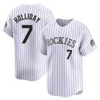 Silnrao C.Rockies #7 Matt Holliday Player White Limited Home Stitched Jerseys