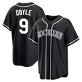Silnrao  C.Rockies #9 Brenton Doyle Player Black Fashion Out Home Game Stitched Jerseys