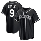 Silnrao  C.Rockies #9 Brenton Doyle Player Black Fashion Out Home Game Stitched Jerseys