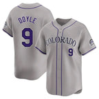Silnrao  C.Rockies #9 Brenton Doyle Player Gray Limited Home Stitched Jerseys