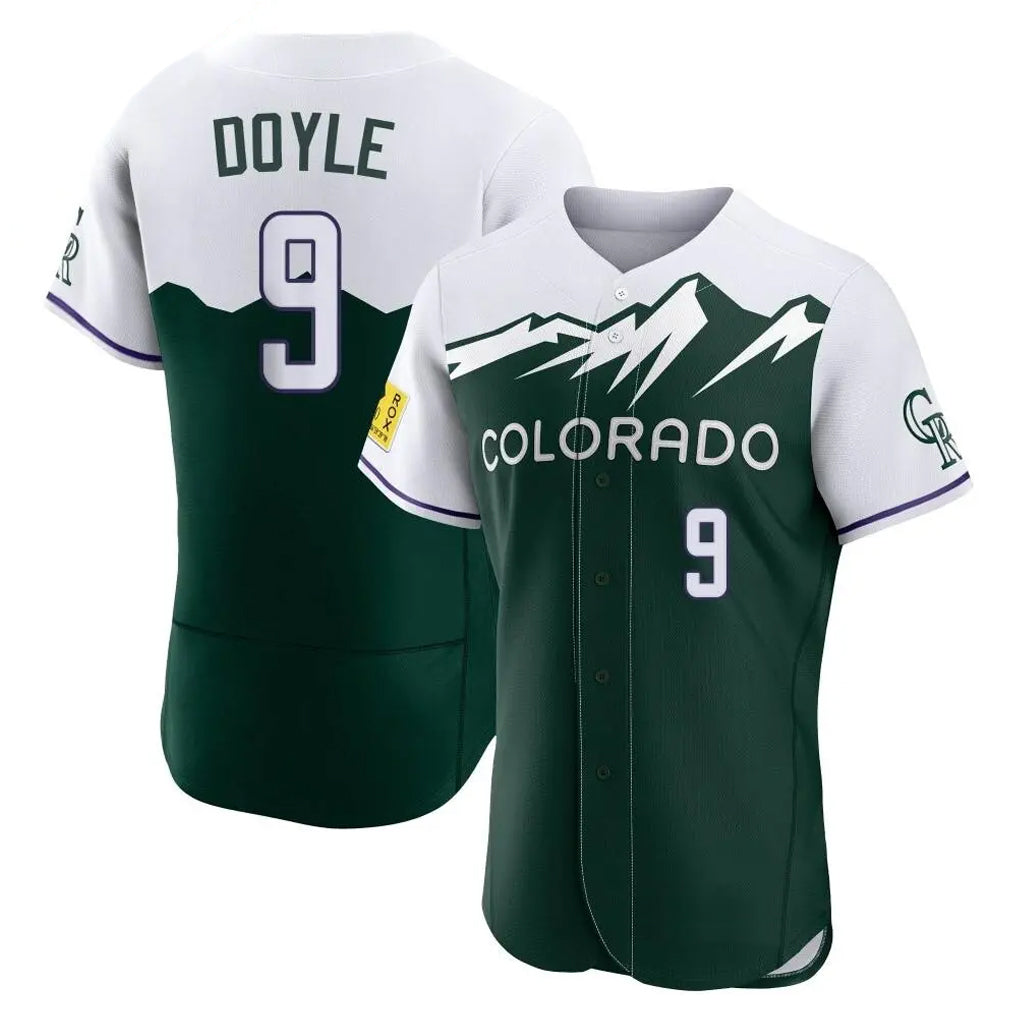 Silnrao C.Rockies #9 Brenton Doyle Player Green City Connect Limited Elite Home Stitched Jerseys