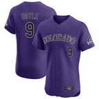 Silnrao C.Rockies #9 Brenton Doyle Player Purple Limited Elite Home Stitched Jerseys