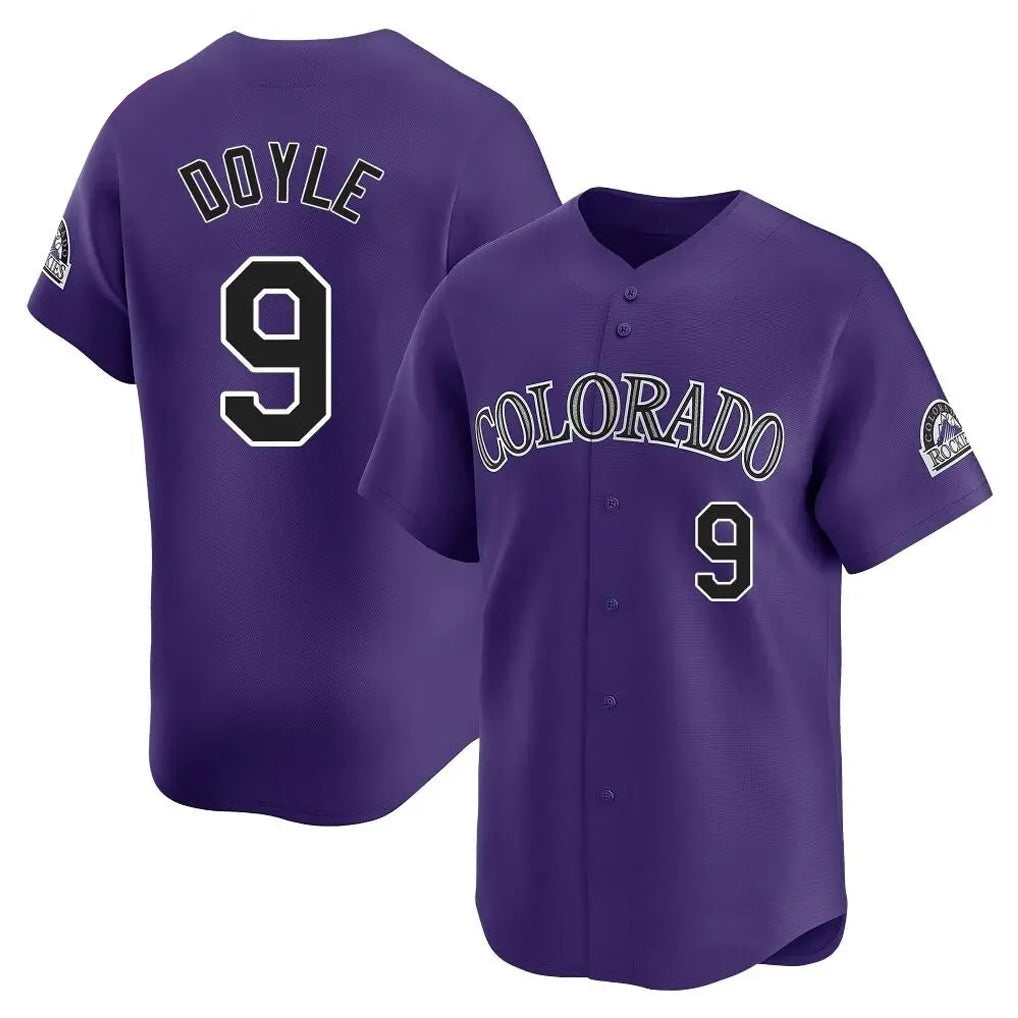 Silnrao C.Rockies #9 Brenton Doyle Player Purple Limited Home Stitched Jerseys