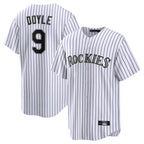 Silnrao  C.Rockies #9 Brenton Doyle Player White Game Home Stitched Jerseys