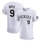 Silnrao  C.Rockies #9 Brenton Doyle Player White Limited Elite Home Stitched Jerseys