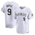Silnrao  C.Rockies #9 Brenton Doyle Player White Limited Home Stitched Jerseys